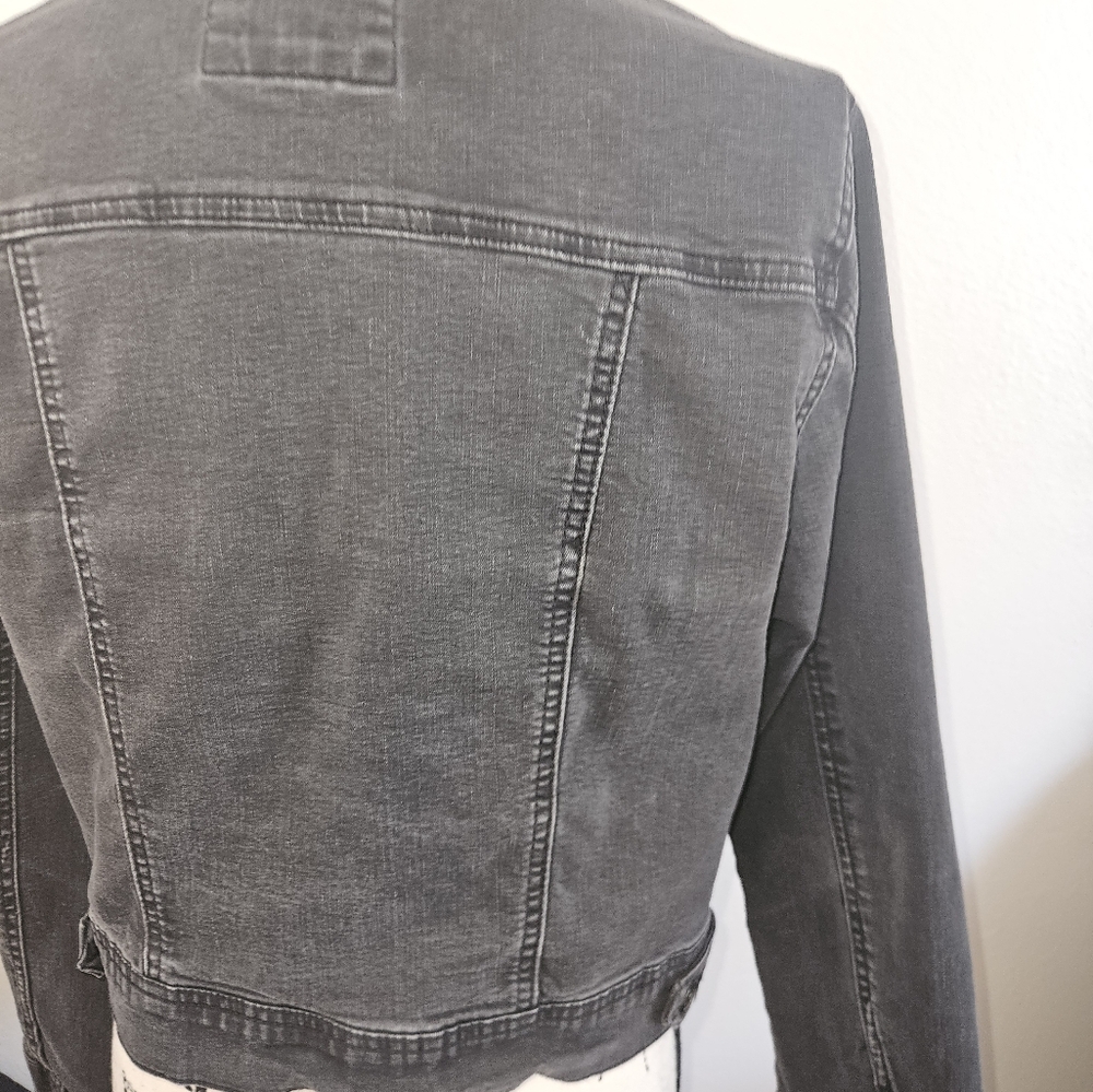 Wax Jean Basic Denim Black Jean Jacket Size 1xl - Picture 8 of 12